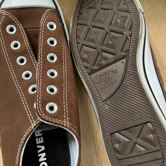 EUC CTAS Converse OX Low Skate Suede Dark Clove KICKS A07854C (6.5M/8.5W) - Picture 5 of 7